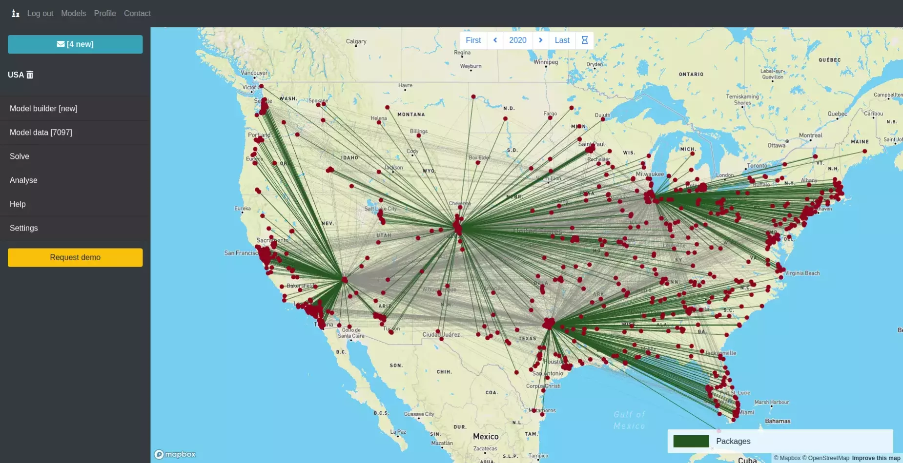 Model your supply chain network on the most up-to-date maps.